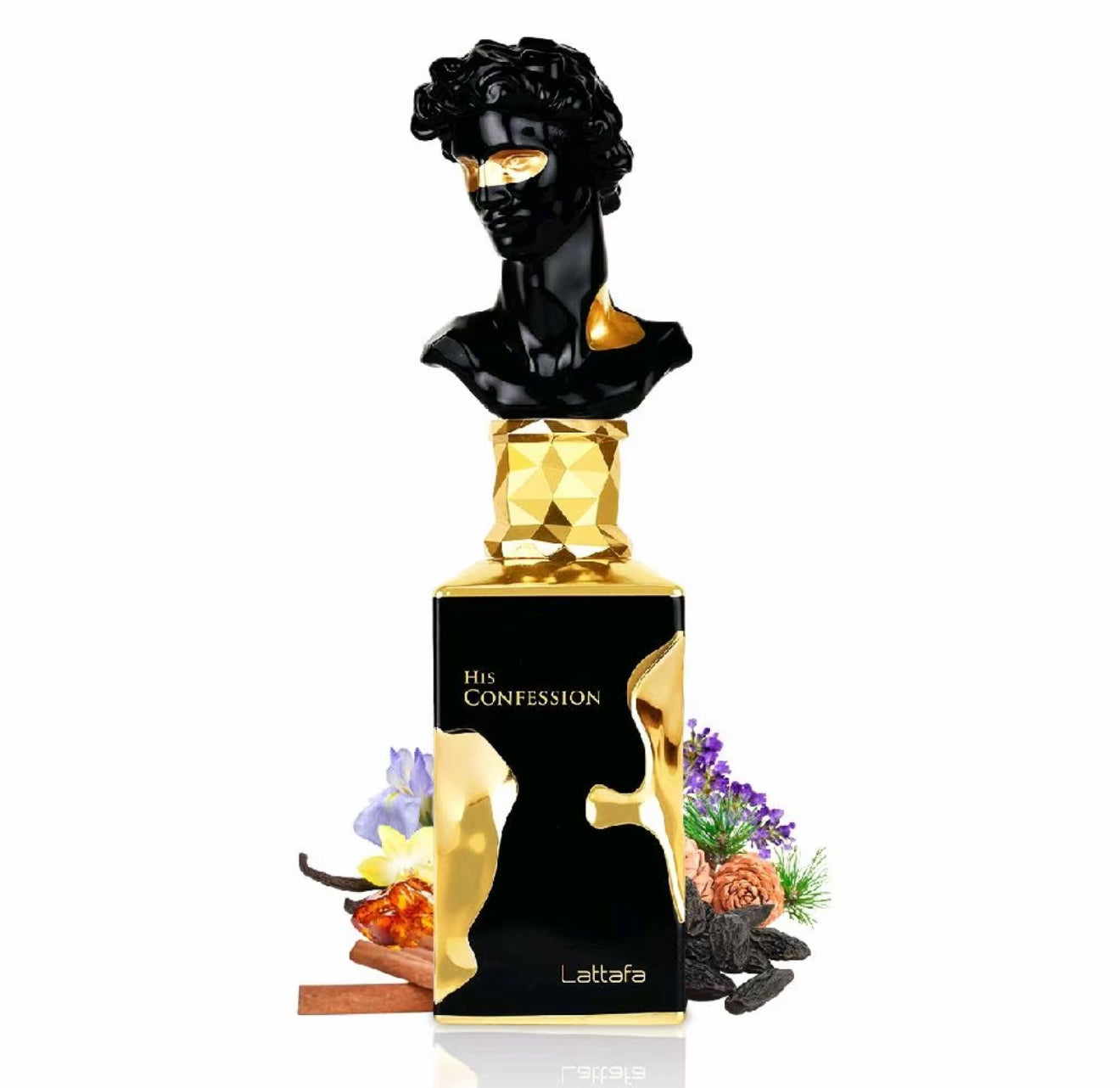 His Confession di Lattafa, il profumo arabo elegante e seducente per lui, una fusione di spezie, ambra e legni che emana potenza!