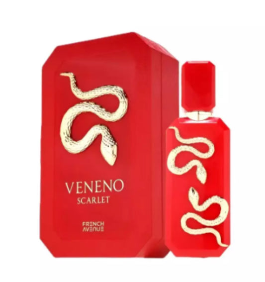 Viale francese Veneno Scarlet Eau de Parfum Unisex 100 ml - Fragranza Ambery Floreale Orientale con Rosa