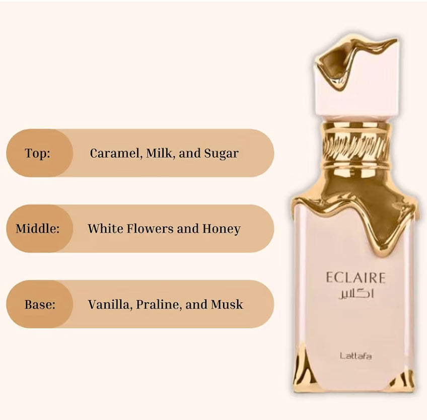 Lattafa Eclaire da Donna - Eau de parfum in bottiglia spray, 100 ml