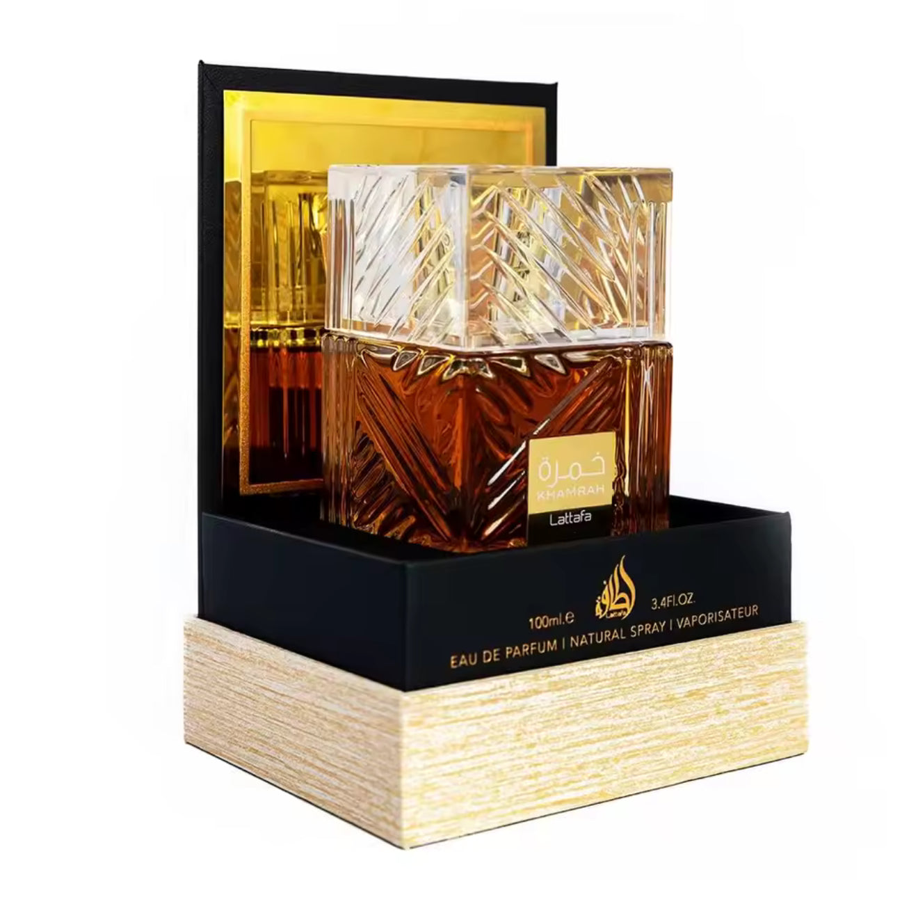 Lattafa Khamrah Fragranza Orientale Unisex con Note Speziate e Dolci 100ml - Profumo Energico e Intenso per Uomo e Donna