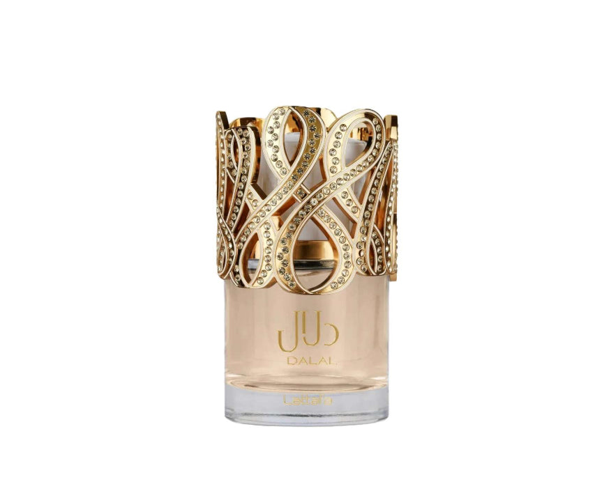 Lattafa Dalal l'Eau de Parfum , una fragranza femminile floreale, fruttata e gourmand.