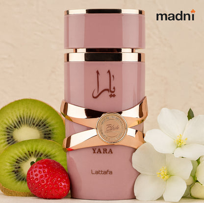 Lattafa Yara Elixir Eau de Parfum Rose Gold Luxury Glass Bottle 100ml for Women