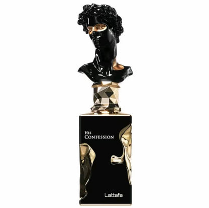 His Confession di Lattafa, il profumo arabo elegante e seducente per lui, una fusione di spezie, ambra e legni che emana potenza!