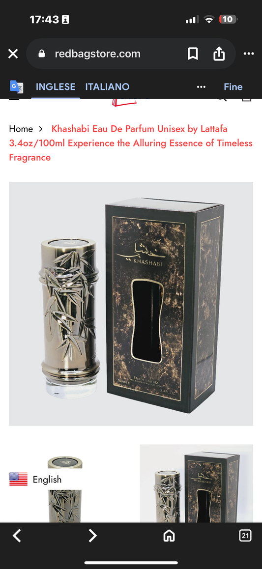 Khashabi Eau De Parfum Unisex by Lattafa
3.4oz/100ml Experience the Alluring Essence of Timeless
Fragrance