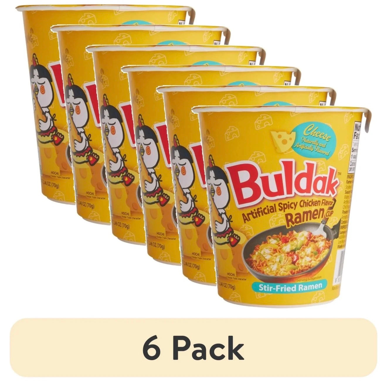 Samyang Buldak Spicy Hot Chicken Flavour Noodle Cheese 6pezzi