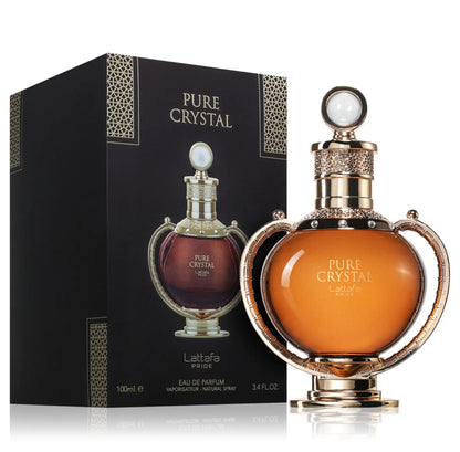profumo Pure Crystal di Lattafa Pride. Si tratta di una fragranza unisex descritta come elegante e moderna