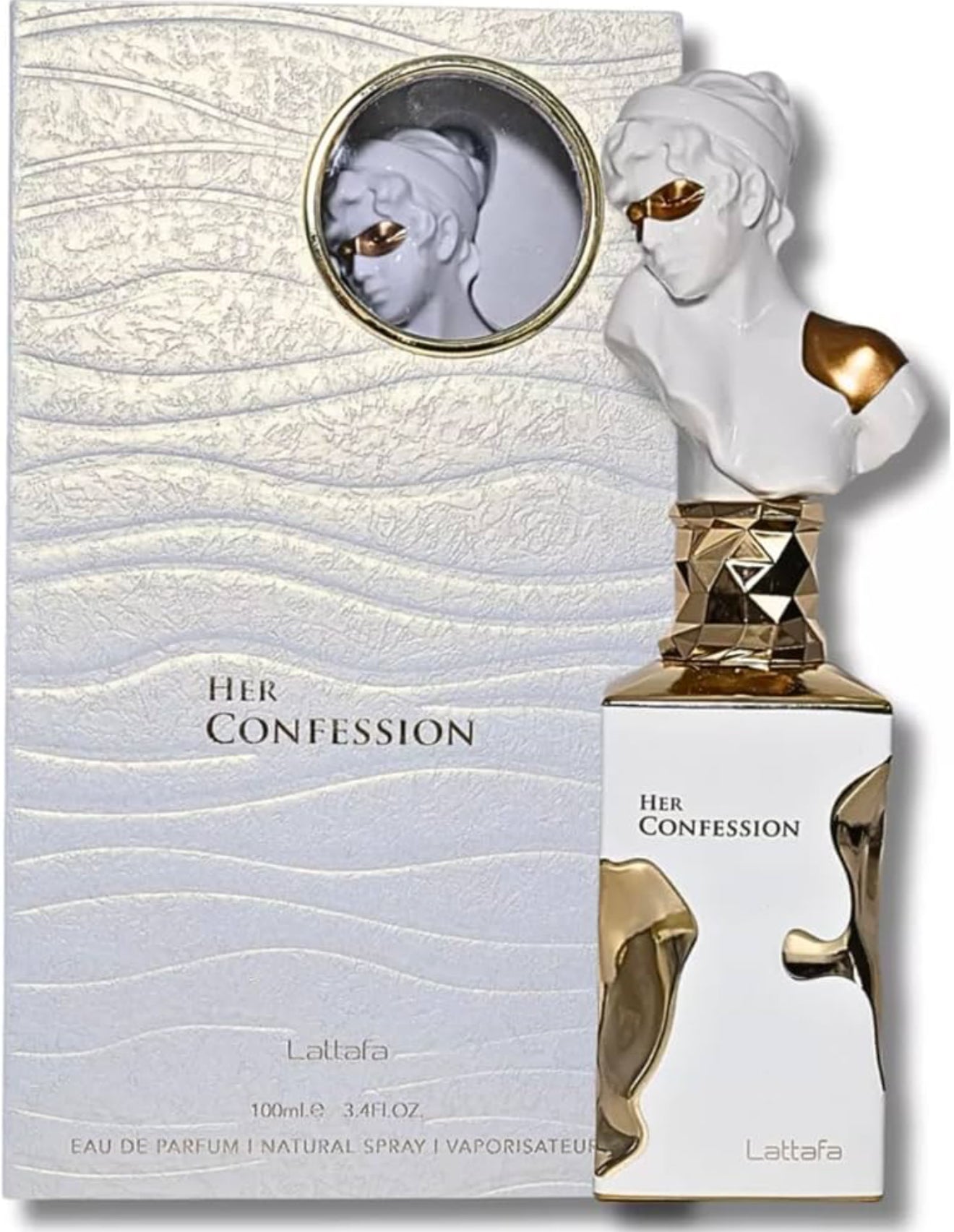 Lattafa Her Confession Eau de Parfum 100 ML - Fragranza Affascinante per Donne con Note di Cannella e Gelsomino