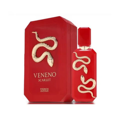 Viale francese Veneno Scarlet Eau de Parfum Unisex 100 ml - Fragranza Ambery Floreale Orientale con Rosa