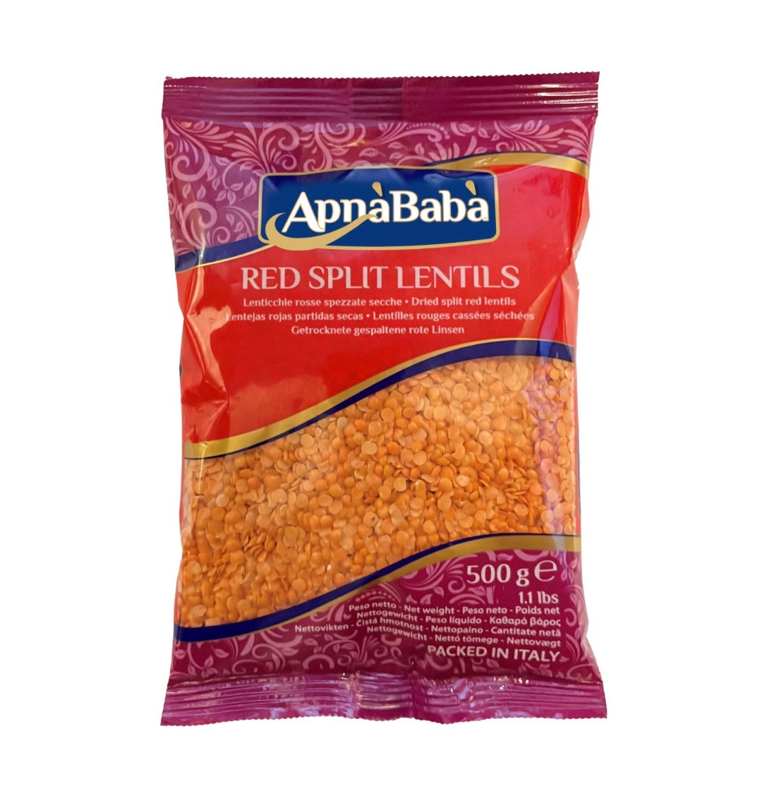 Red Lentils (Masoor Dal) 500G apna baba