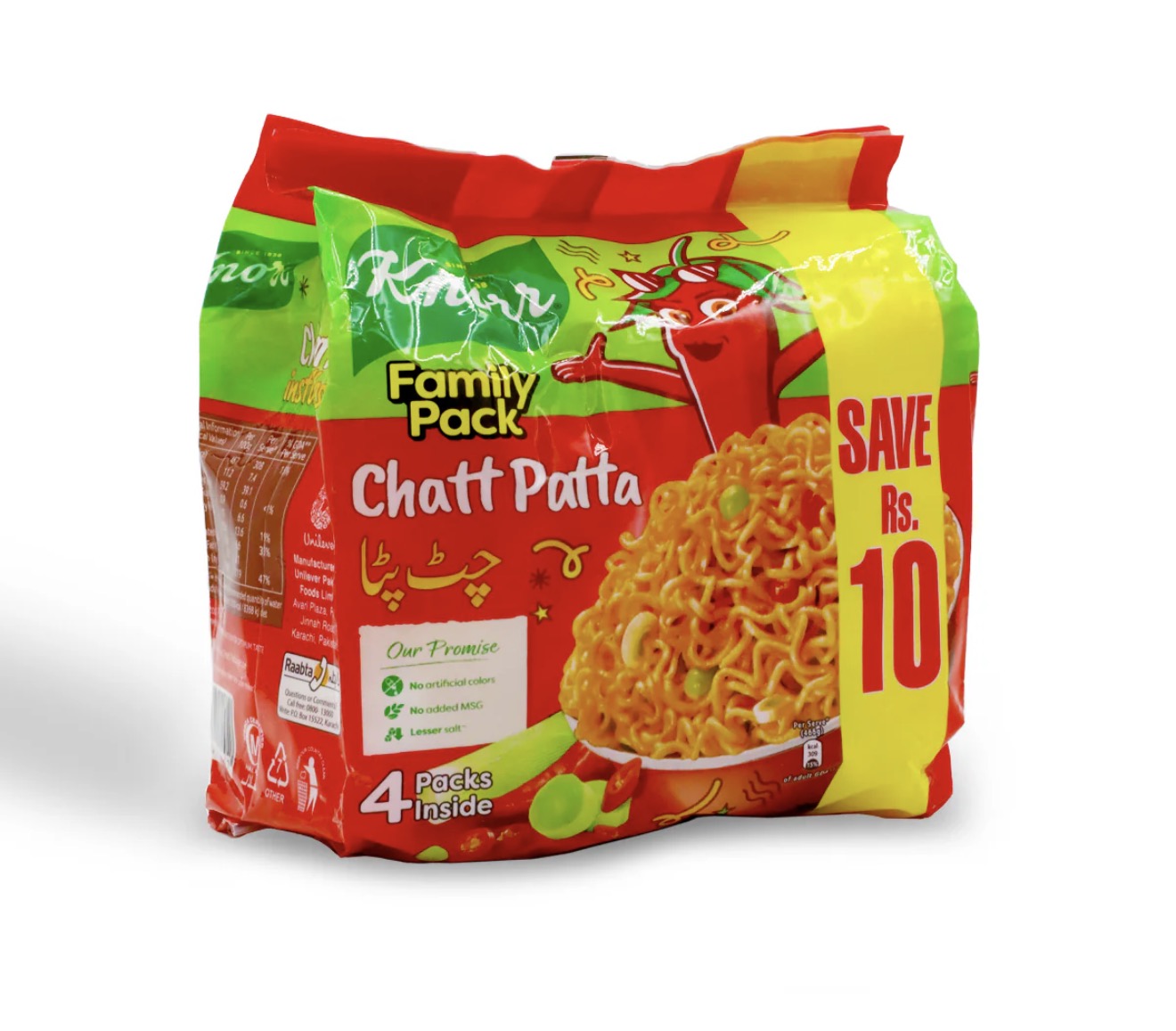 Knorr Chatt Patta Spicy Flavored Instant Ramen Noodles 72 pezzi scatola